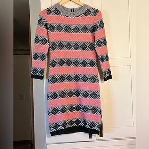 MSGM wool/acrylic dress, beautiful stitched dress, zipper in back, size S